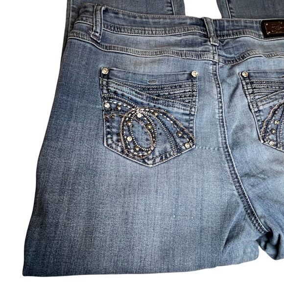 Earl Jeans Women 8 Cropped Mid Rise Stretch (W28 L23) - Picture 7 of 14